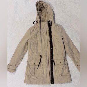 Zara Light Tan Hooded Utility Jacket